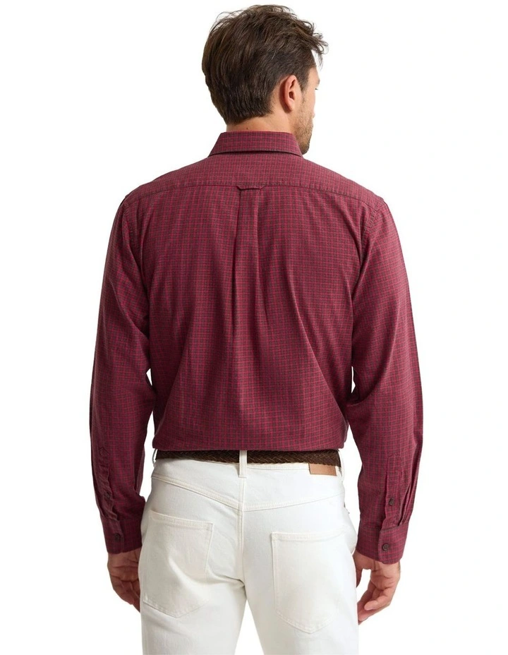 Holloway Brushed Check Shirt in Red image 4