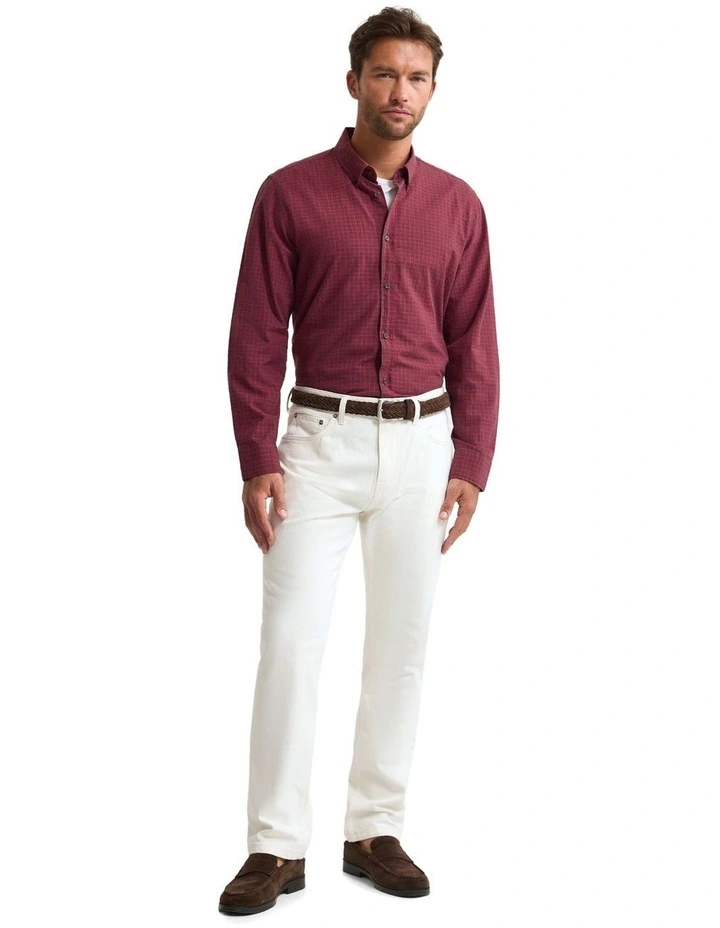 Holloway Brushed Check Shirt in Red image 5
