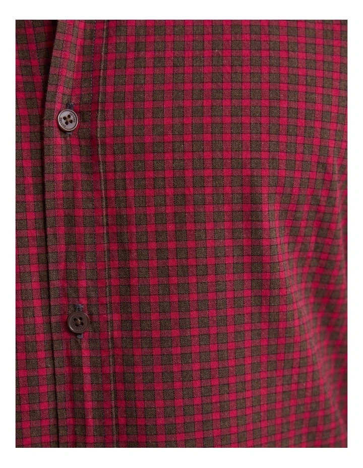 Holloway Brushed Check Shirt in Red image 6