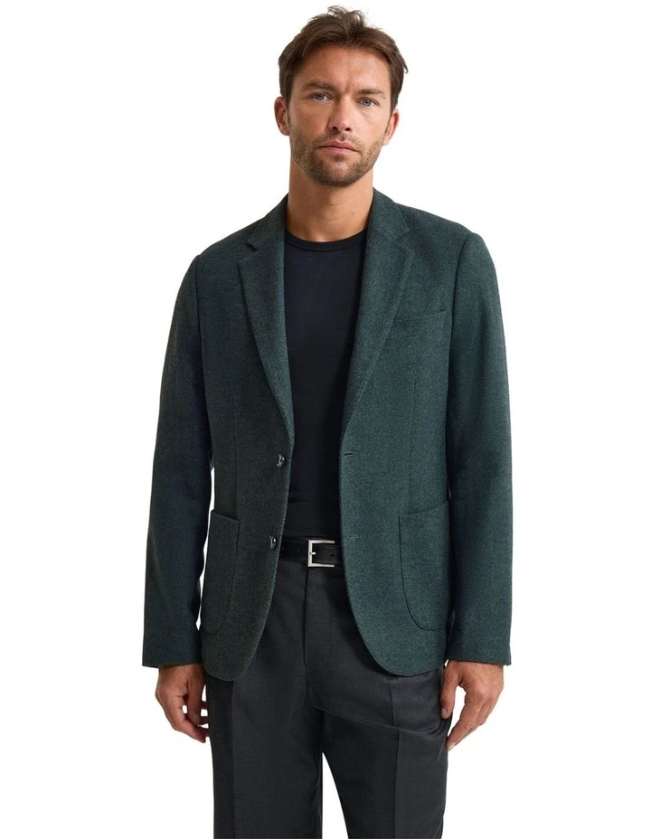Milton Wool Blend Blazer in Green image 1
