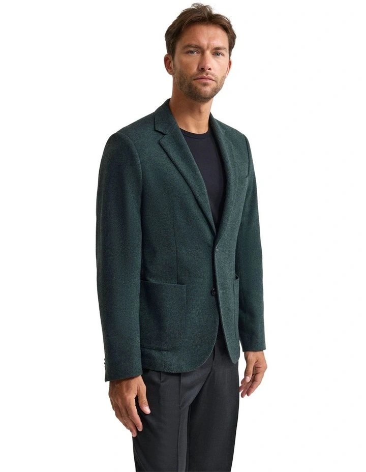 Milton Wool Blend Blazer in Green image 2