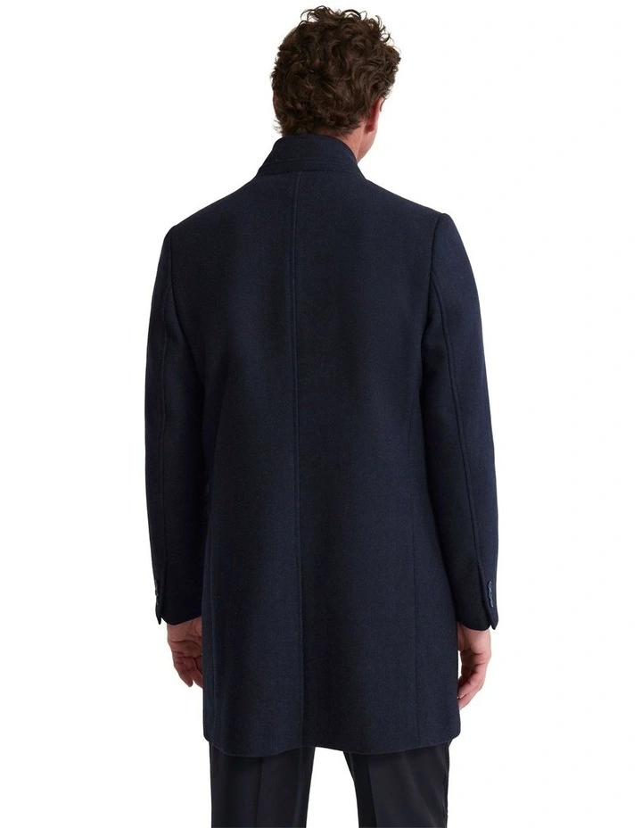 Austin Wool Rich Coat in Navy image 3