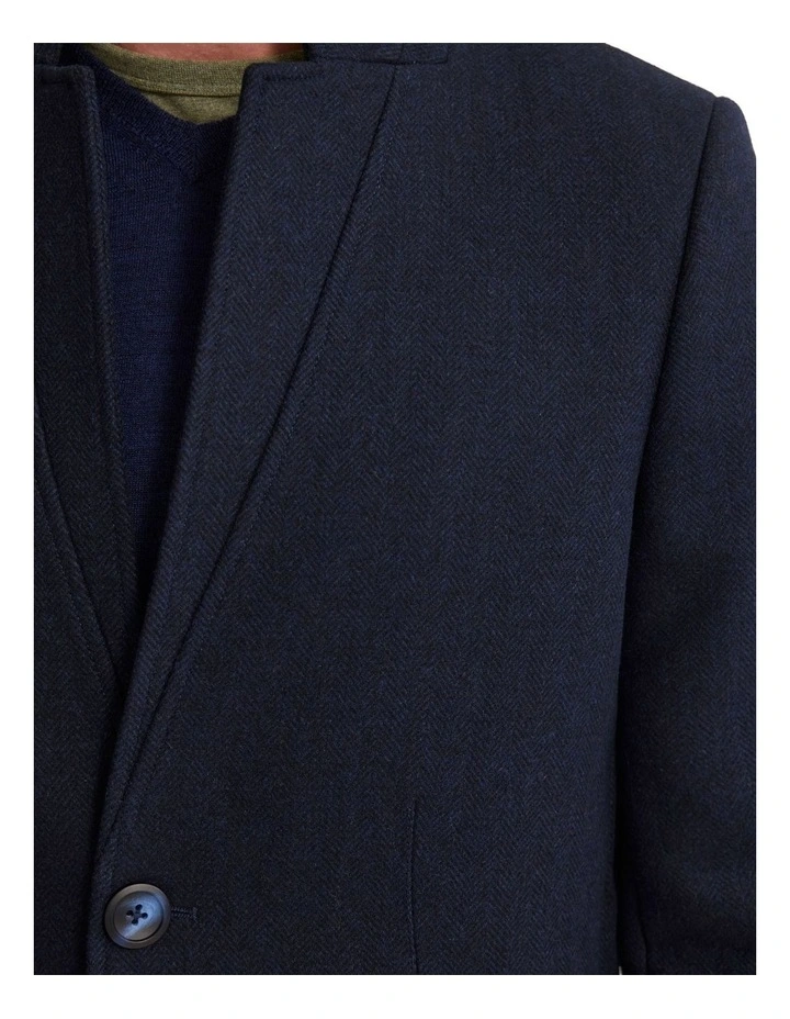 Austin Wool Rich Coat in Navy image 6