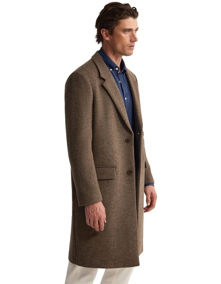 George Wool Rich Coat in Brown image 2