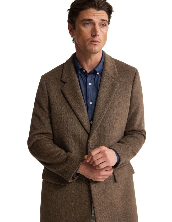 George Wool Rich Coat in Brown image 4