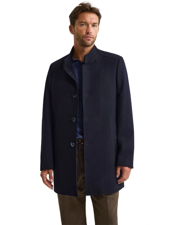 Dunbar Wool Rich Coat in Navy image 1