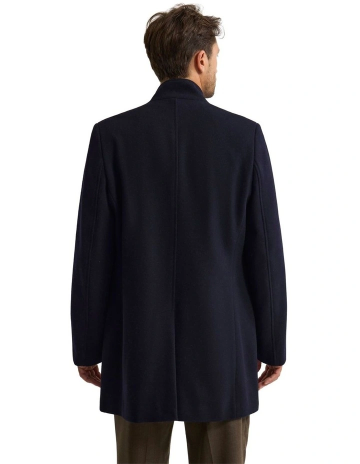 Dunbar Wool Rich Coat in Navy image 3