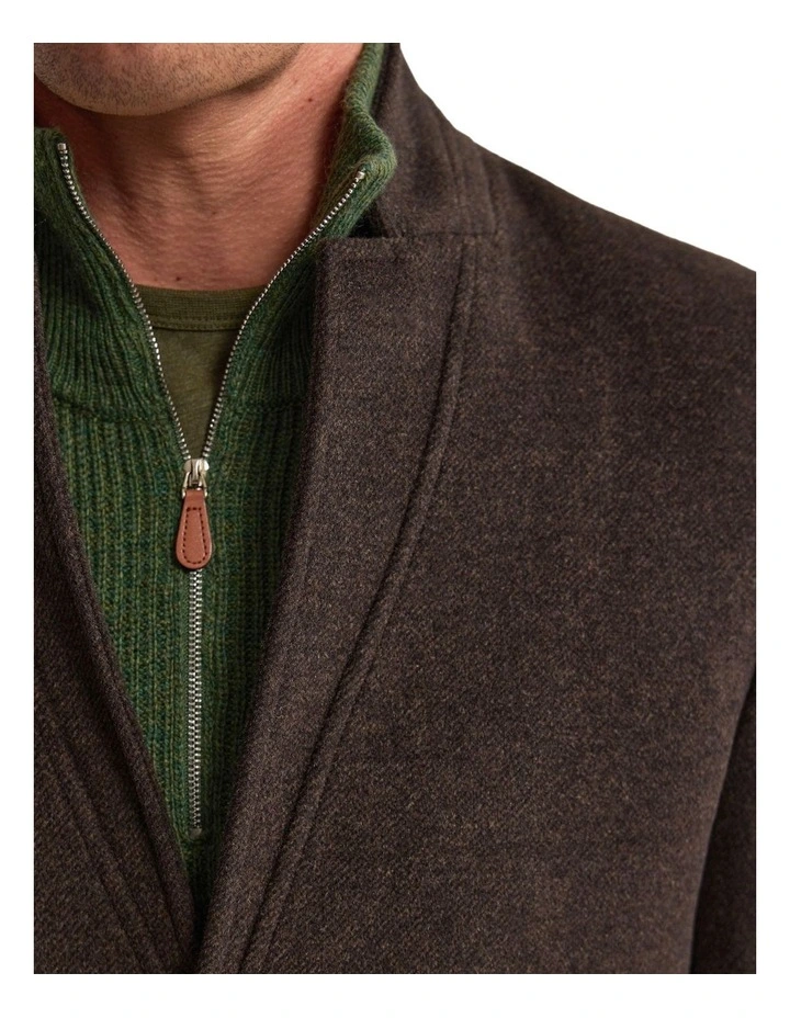 Austin Wool Rich Coat in Chocolate image 6