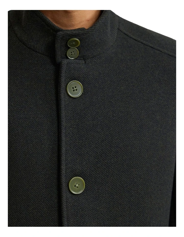 Dunbar Wool Rich Coat in Dark Olive image 6