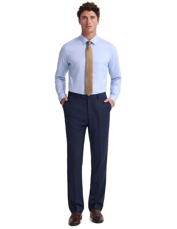 Beckton Slim Fit Cotton Shirt in Sky image 5