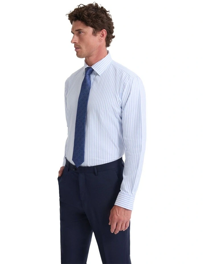 Regent Classic Fit Stripe Shirt in Sky Stripe image 3