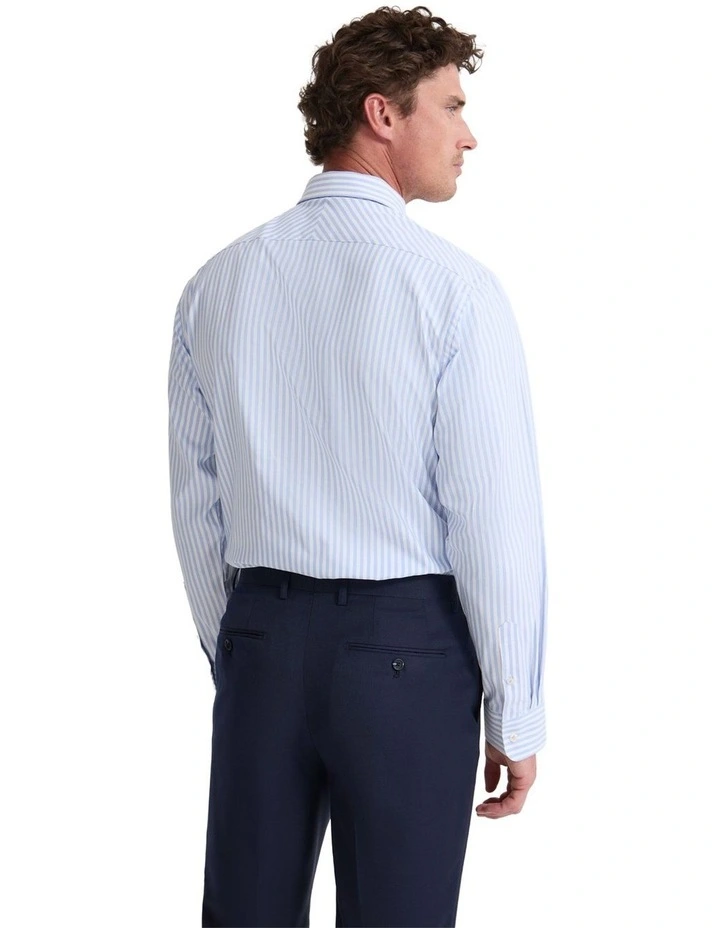 Regent Classic Fit Stripe Shirt in Sky Stripe image 4