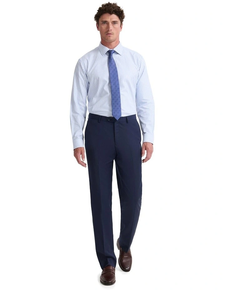 Regent Classic Fit Stripe Shirt in Sky Stripe image 5