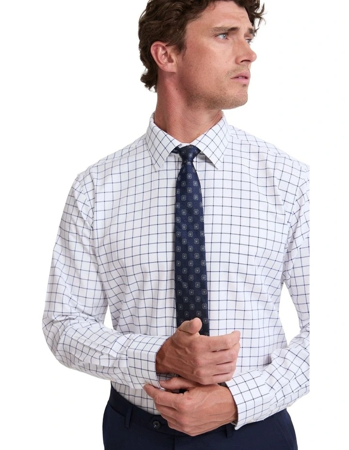 Islington Classic Fit Shirt in Navy Check image 2