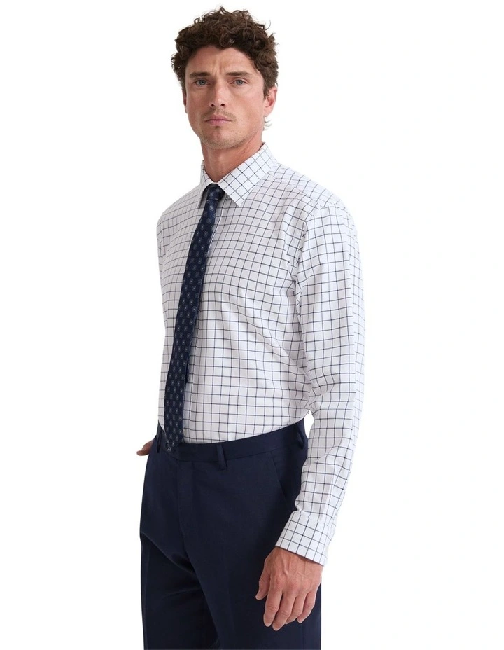 Islington Classic Fit Shirt in Navy Check image 3