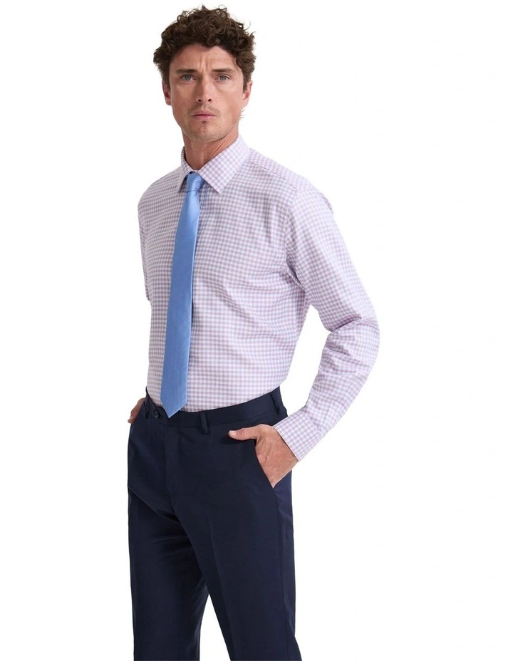 Regent Classic Fit Cotton Shirt in Sky Blue And Pink image 3