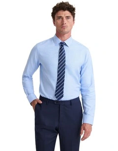 Beckton Slim Fit Cotton Shirt in Blue