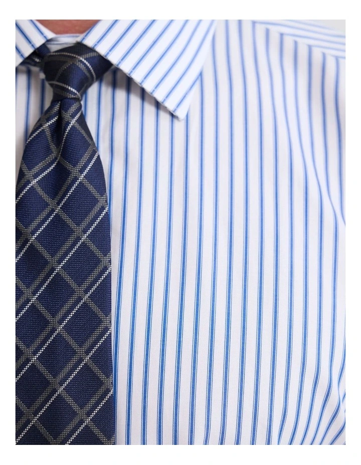Islington Classic Fit Stripe Shirt in Navy image 6