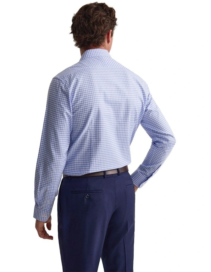 Beckton Slim Fit Cotton Shirt in Sky image 4