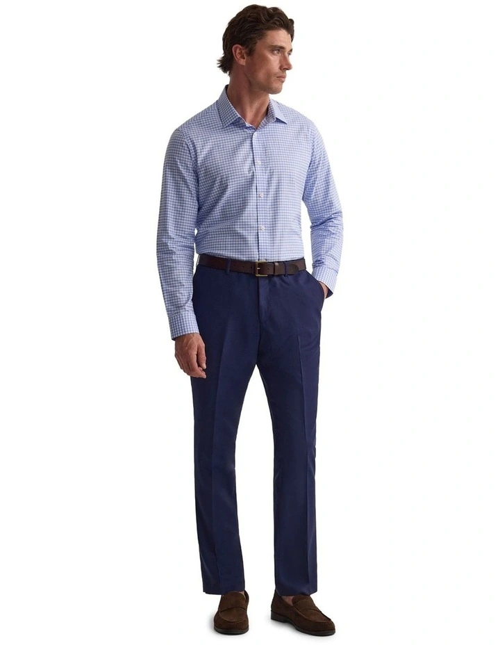 Beckton Slim Fit Cotton Shirt in Sky image 6