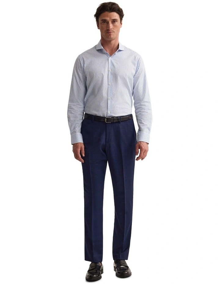 Kensington Ton Slim Fit Shirt in Blue Stripe image 5