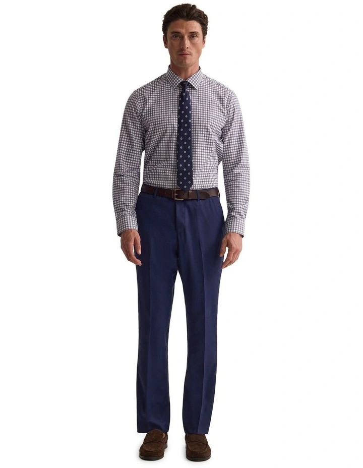 Beckton Slim Fit Cotton Shirt in Navy image 6