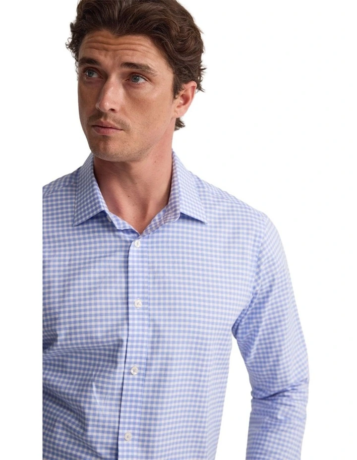 Regent Classic Fit Cotton Shirt in Blue image 3