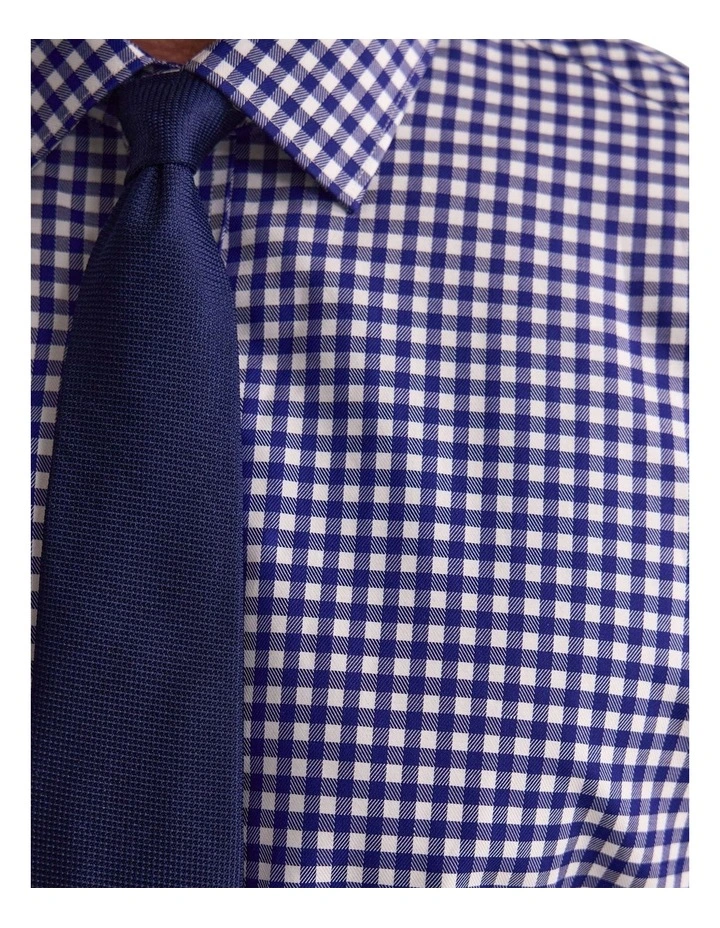 Beckton Slim Fit Cotton Shirt in Navy image 7
