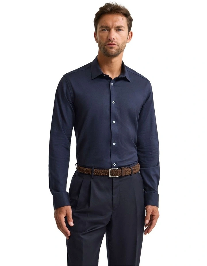 Beckton Dobby Shirt in Navy image 1