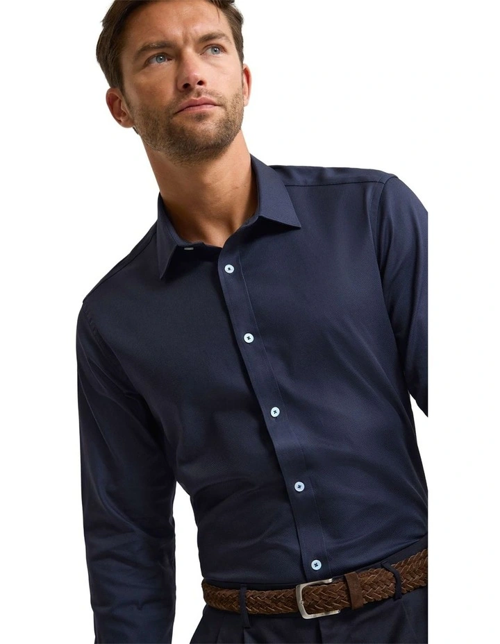 Beckton Dobby Shirt in Navy image 2