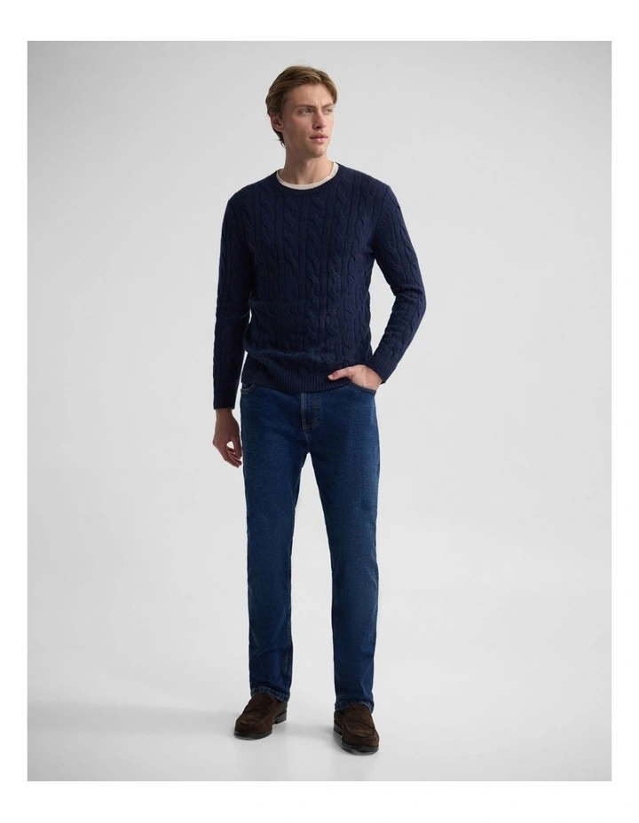 Aspen Cable Knit in Deep Navy image 5