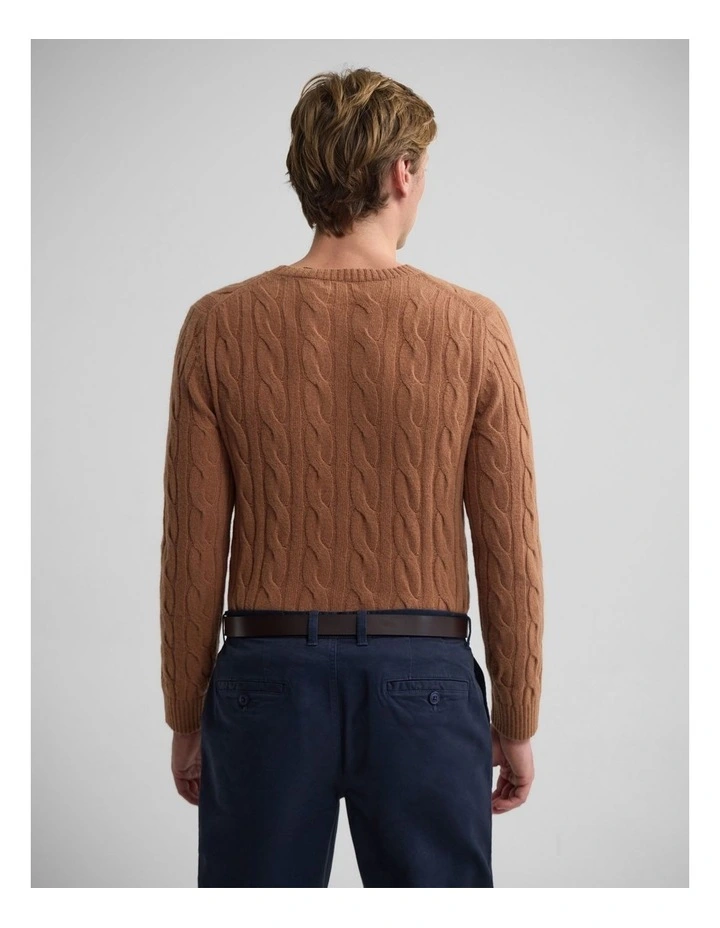 Aspen Cable Knit in Tan image 2