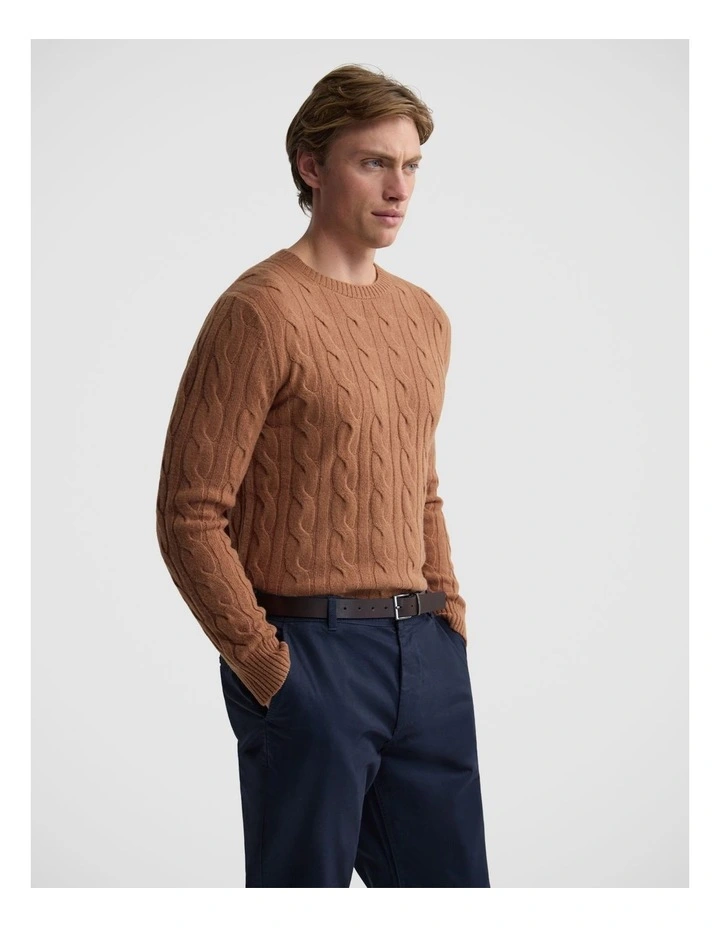 Aspen Cable Knit in Tan image 3