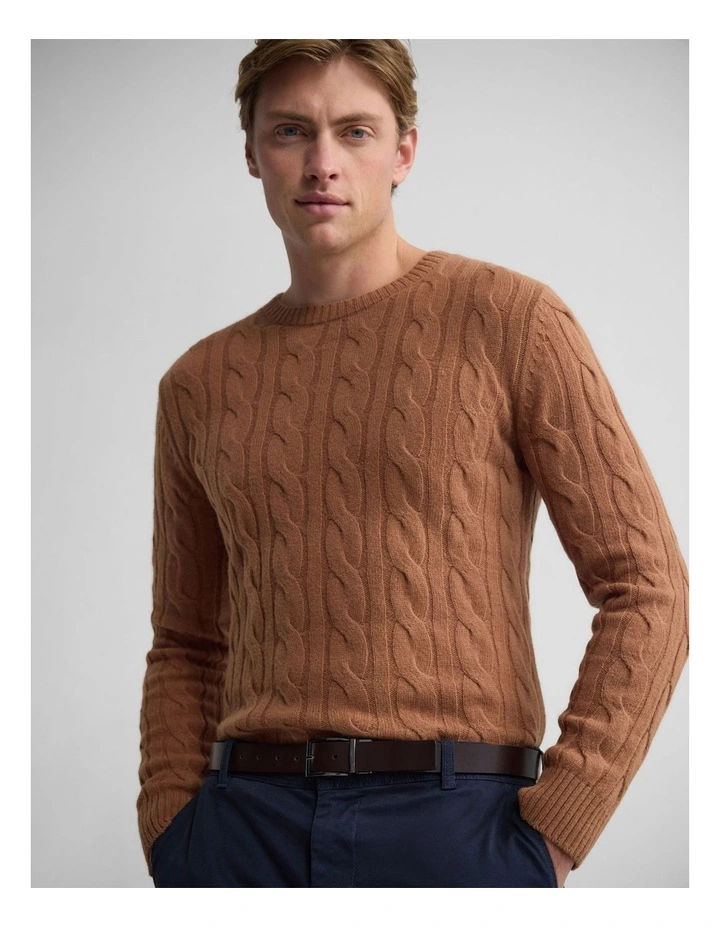 Aspen Cable Knit in Tan image 4