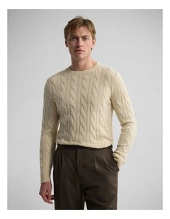Aspen Cable Knit in Ecru