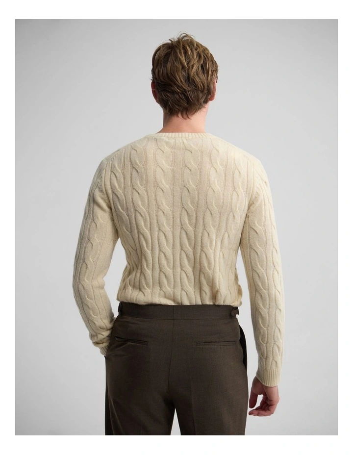 Aspen Cable Knit in Ecru image 2