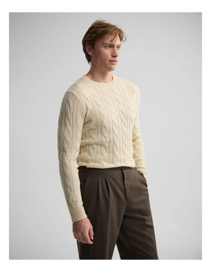 Aspen Cable Knit in Ecru image 3