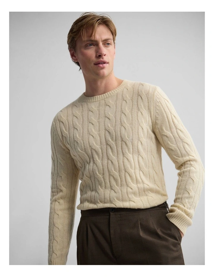 Aspen Cable Knit in Ecru image 4