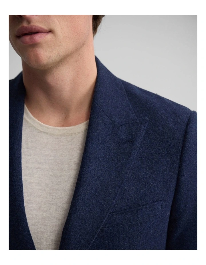 Blake Wool Blend Peak Lapel Blazer in Navy image 6