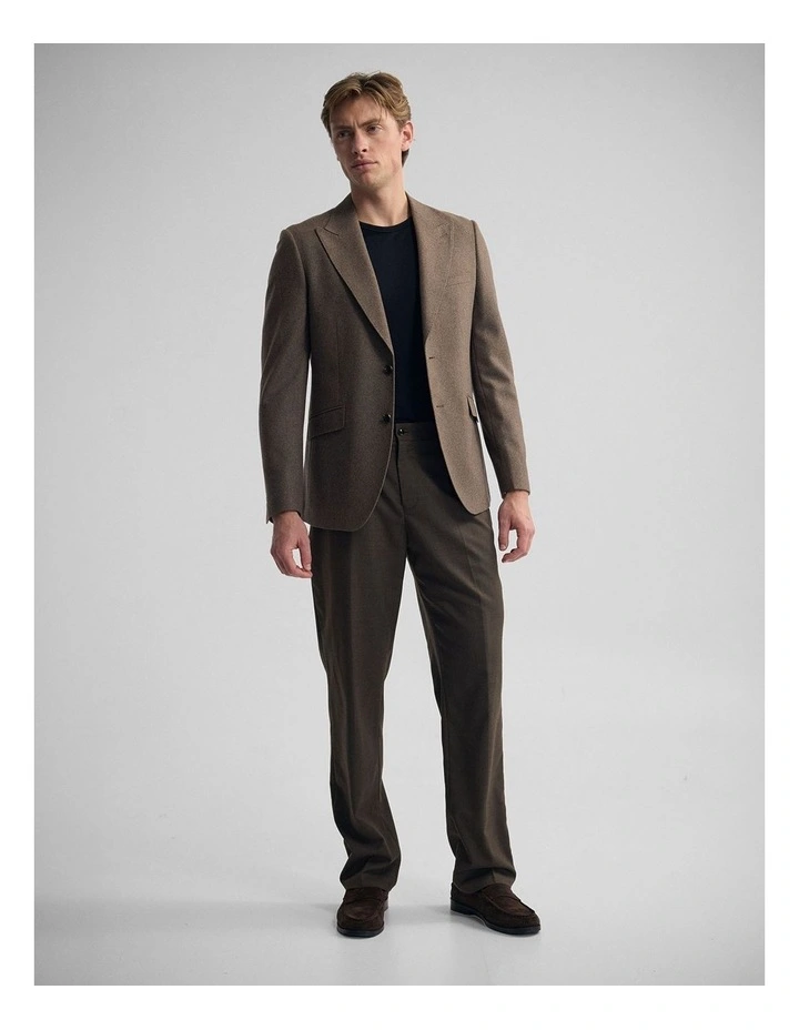 Blake Wool Blend Peak Lapel Blazer in Brown image 5
