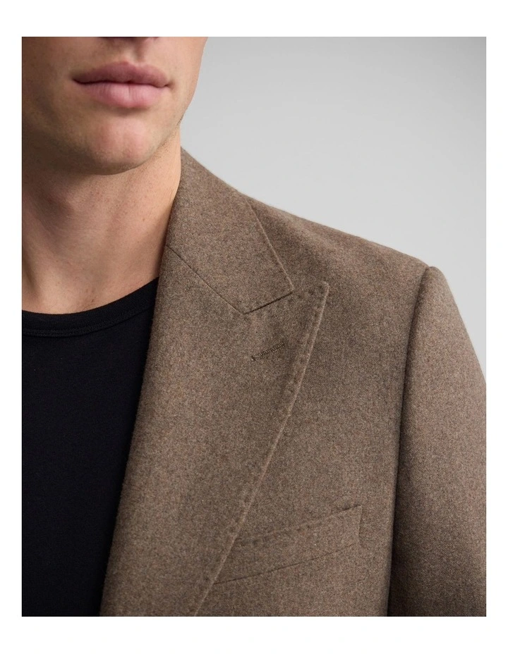 Blake Wool Blend Peak Lapel Blazer in Brown image 6