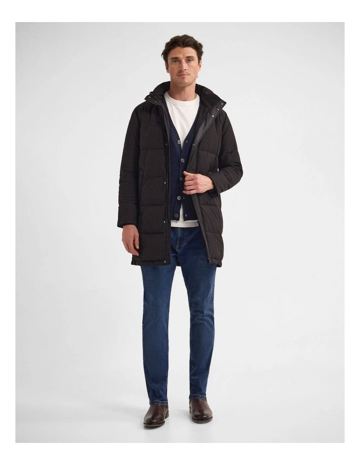 Hugh Puffer Coat in Black image 5