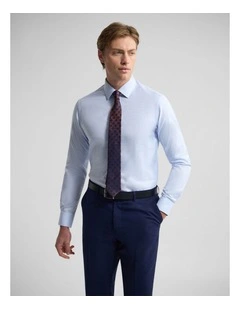 Beckton Slim Fit Cotton Shirt in Sky