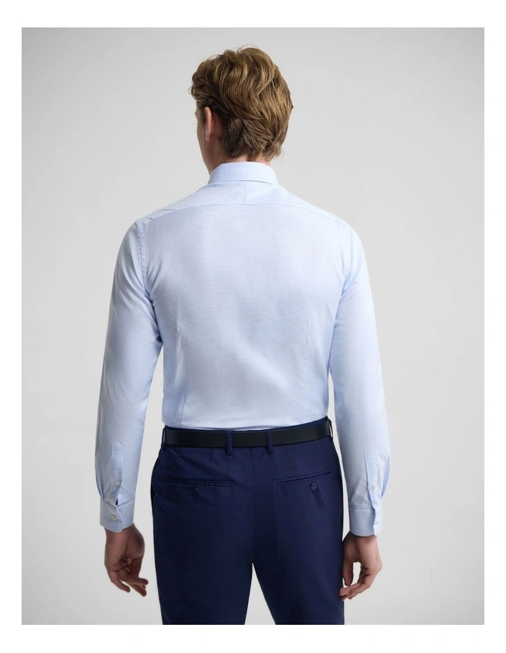 Beckton Slim Fit Cotton Shirt in Sky image 4