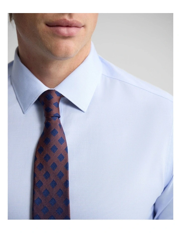 Beckton Slim Fit Cotton Shirt in Sky image 6