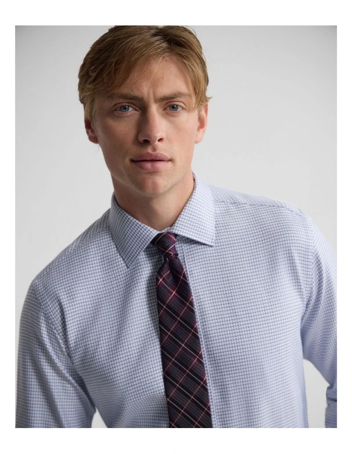 Islington Checked Classic Fit Shirt in Navy Check image 2
