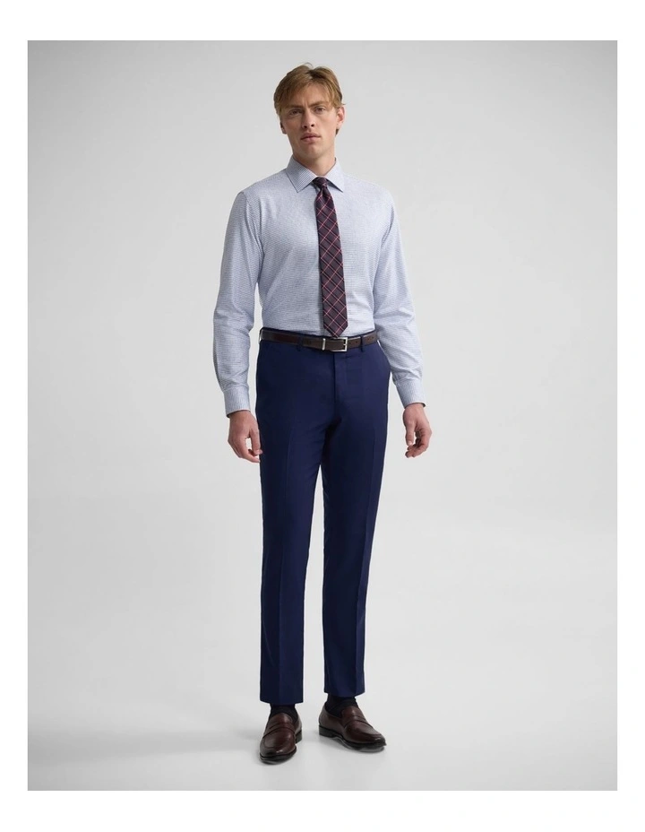 Islington Checked Classic Fit Shirt in Navy Check image 5