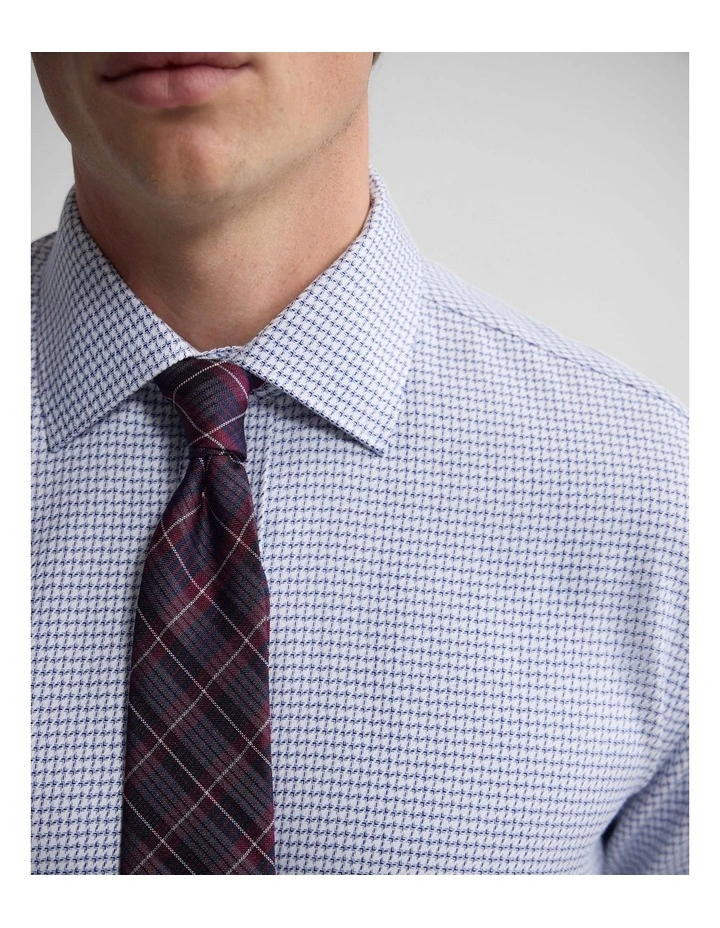 Islington Checked Classic Fit Shirt in Navy Check image 6