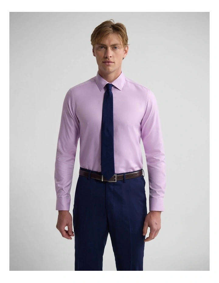 Beckton Slim Fit Cotton Shirt in Pink image 1