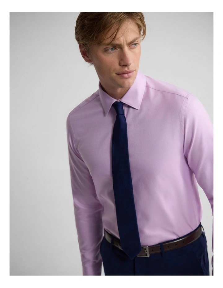 Beckton Slim Fit Cotton Shirt in Pink image 2